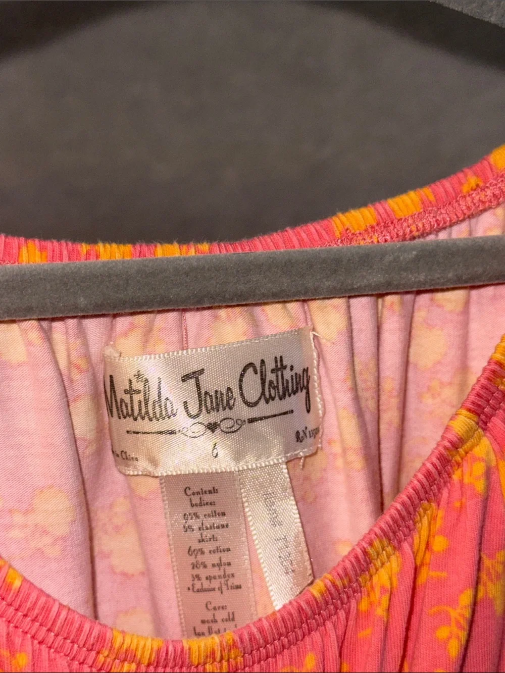 Matilda Jane Pink and Yellow Strawberry Print Off-Shoulder top